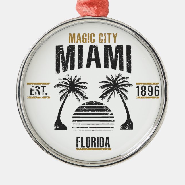 Miami Metal Tree Decoration (Front)