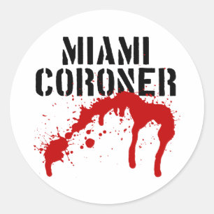 Miami Metro PD Coroner Classic Round Sticker