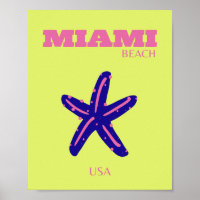 Miami, Miami Beach, Travel Art, Preppy