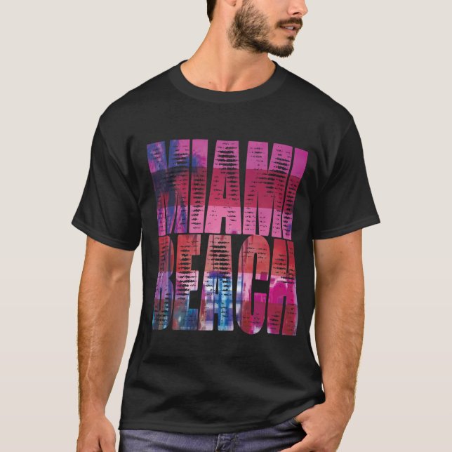 miami night beach fun style T-Shirt (Front)