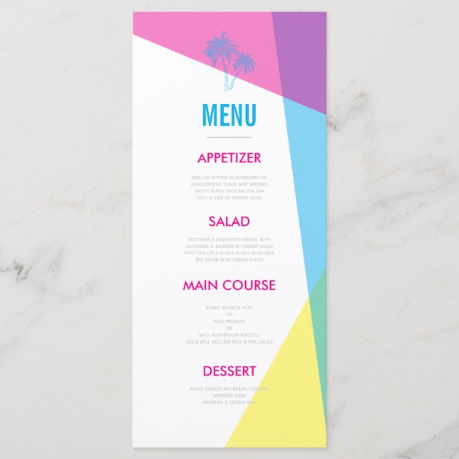 Miami Nights Menu (Front)