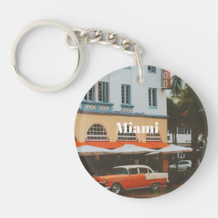 Miami Ocean Drive  Travel Souvenir Key Ring