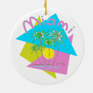 Miami Palms Sun Ceramic Tree Decoration