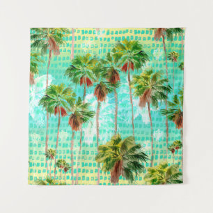 Miami Palms: Watercolor Tropical Seamless Tapestry