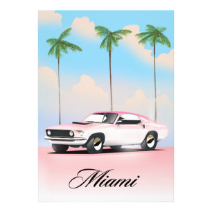 Miami Pink Sunset Photo Print