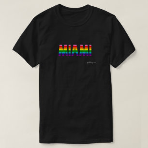 Miami Pride T-Shirt Rainbow Flag