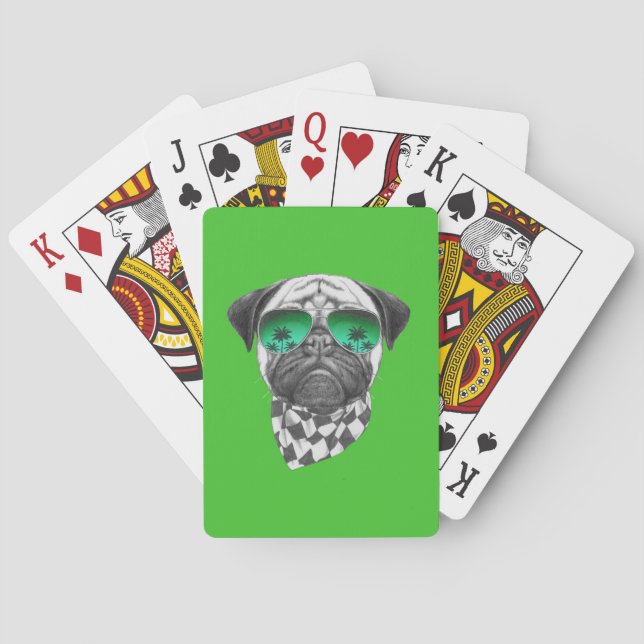 Miami Pug Playing Cards (Back)