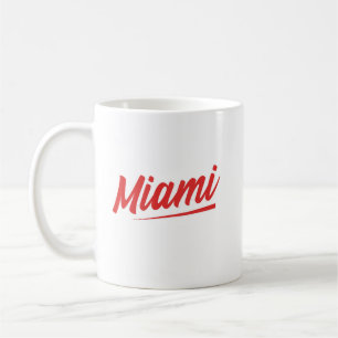 Miami Red Font Coffee Mug