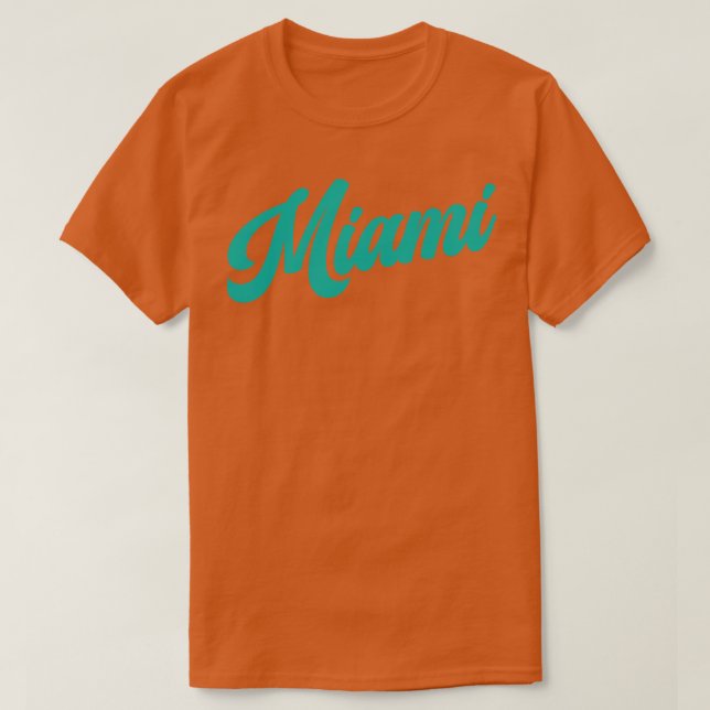 Miami Retro Miami Dolphins T-Shirt (Design Front)