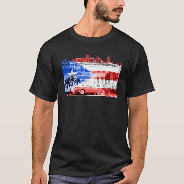 Miami Rican Boricua Miami Dade County  Puerto Rico T-Shirt (Front)