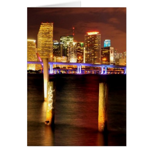 Miami skyline at night, Florida (Front)