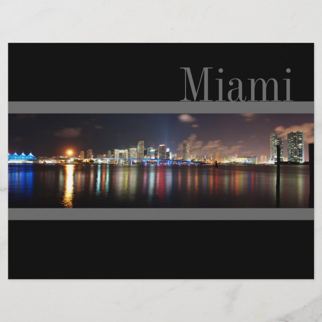Miami skyline at night - Flyer (Front)