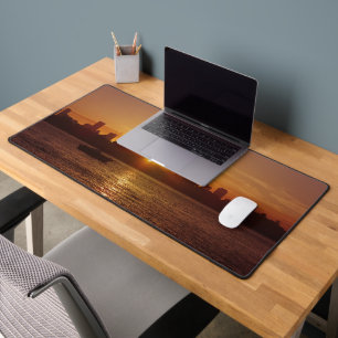 Miami Skyline at Sunset  Desk Mat
