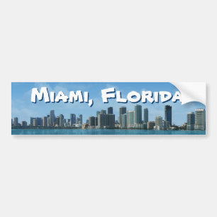 Miami Skyline Bumper Sticker
