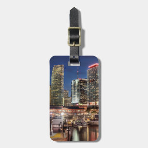 Miami skyline city in Florida Luggage Tag