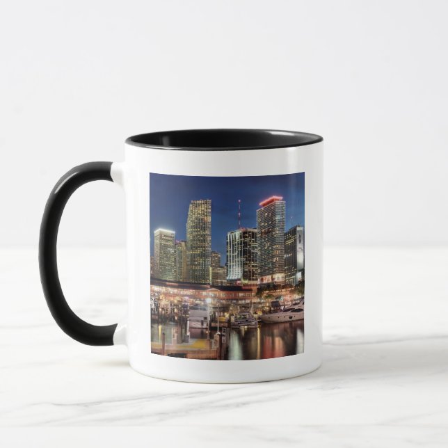 Miami skyline city in Florida Mug (Left)