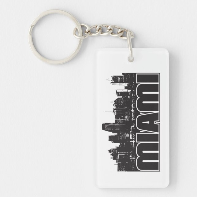 Miami Skyline Key Ring (Front)