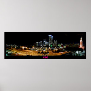~Miami Skyline~ PANORAMA POSTER