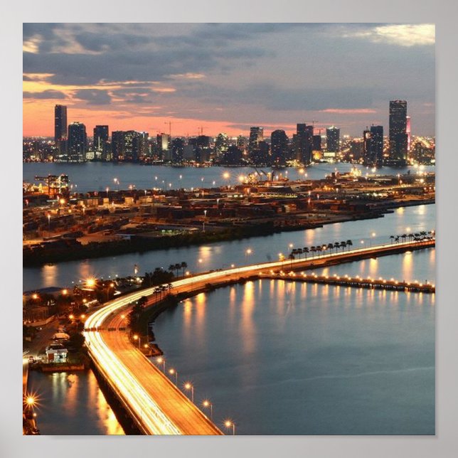 Miami Skyline Poster (Front)