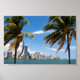 Miami skyline print