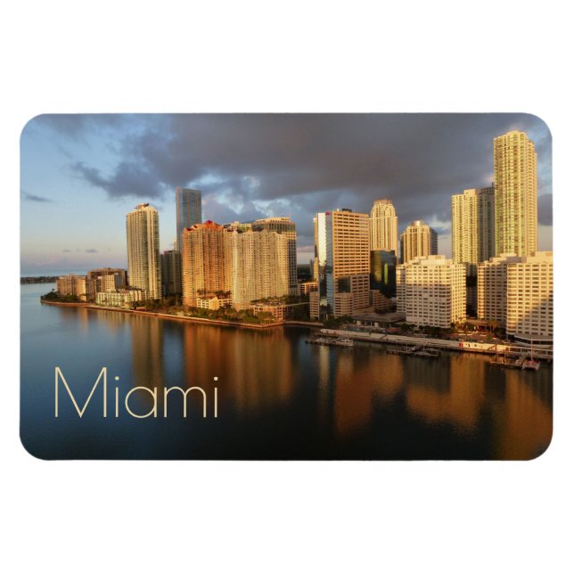 Miami Skyline, Reflection Magnet (Horizontal)