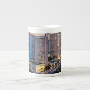 Miami Skyline Sunset with InterContinental Hotel Bone China Mug