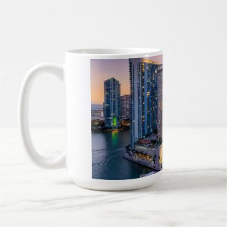 Miami Skyline Sunset with InterContinental Hotel Coffee Mug