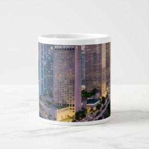 Miami Skyline Sunset with InterContinental Hotel Large Coffee Mug