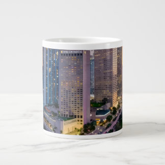 Miami Skyline Sunset with InterContinental Hotel Large Coffee Mug
