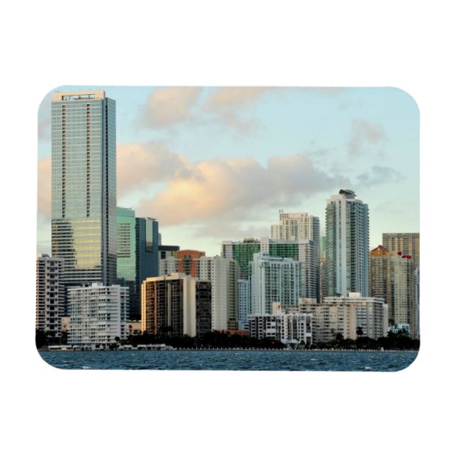Miami skyscrapers against wide clear sky magnet (Horizontal)