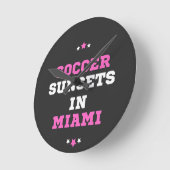Miami Soccer Club Round Clock (Angle)