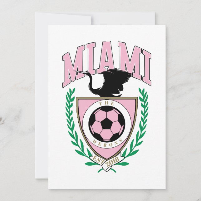 Miami Soccer Varsity Style  Invitation (Front)