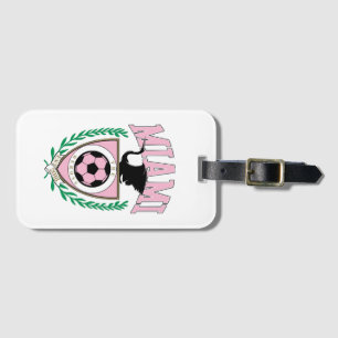 Miami Soccer Varsity Style Luggage Tag