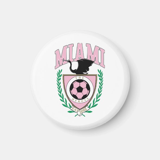 Miami Soccer Varsity Style  Magnet (Front)