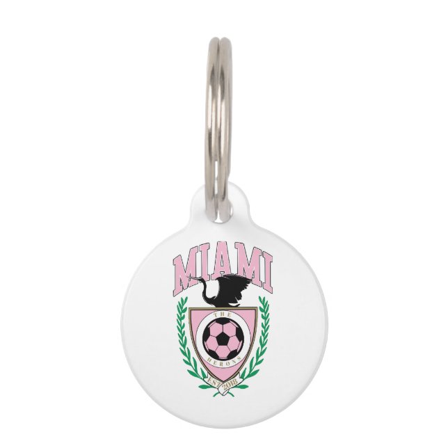 Miami Soccer Varsity Style  Pet Tag (Front)