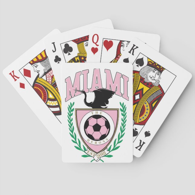 Miami Soccer Varsity Style  Playing Cards (Back)
