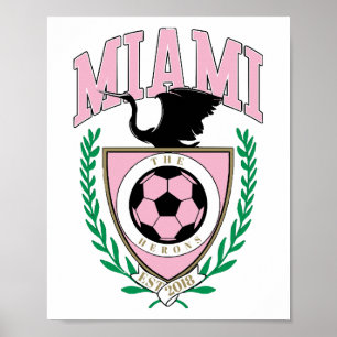 Miami Soccer Varsity Style Poster