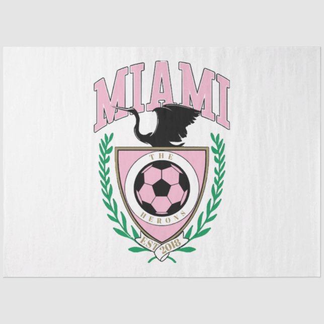 Miami Soccer Varsity Style  Tissue Paper (Front)