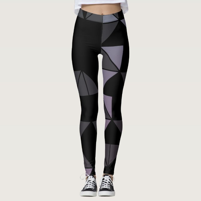 Miami Style on Dark Black Design Leggings (Front)