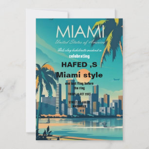 Miami Summer Girls Weekend Bachelorette Party Invi Invitation
