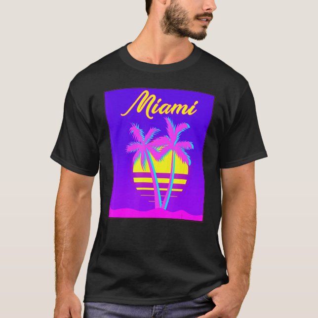 Miami Summer Vacation Beach T-Shirt (Front)