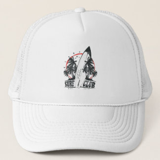 Miami Surf Club Florida Vintage Retro Artwork Trucker Hat
