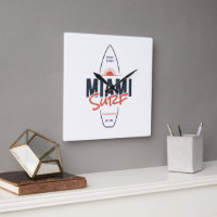 Miami Surf – Vintage Beach Sunset Surfboard Design