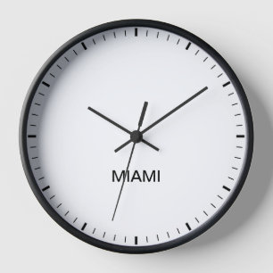 Miami Time Zone Newsroom Style Clock