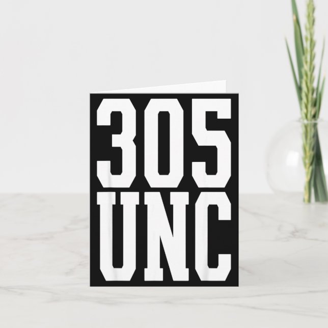 Miami unc 305 area code proud mia uncle  card (Front)