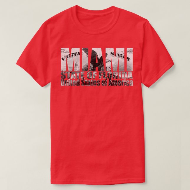 Miami US State of Florida T-Shirt (Design Front)