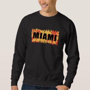 Miami USA City Cityscape Skyline Trip Funny Gift Sweatshirt