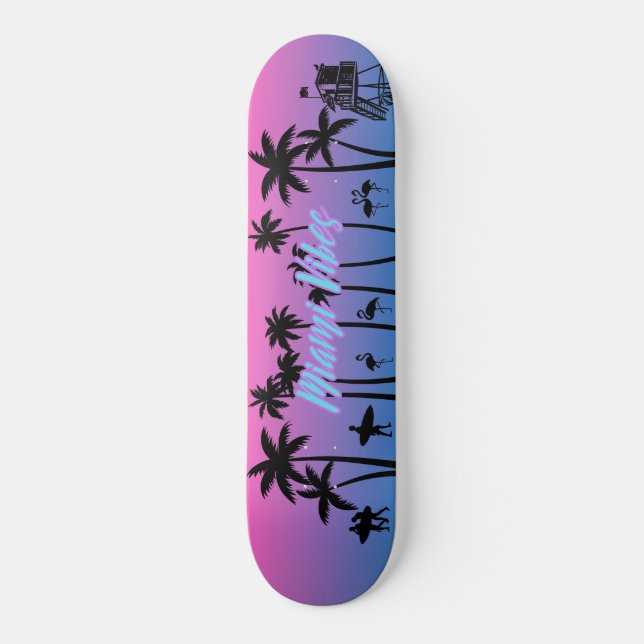 Miami Vibes Skateboard (Front)