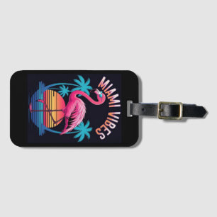 Miami Vibes Summer Flamingo Design-63454 Luggage Tag