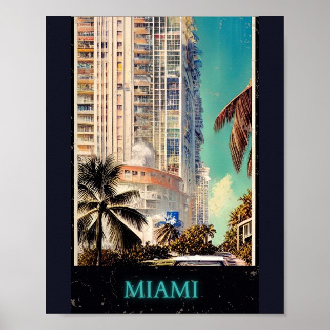 Miami vintage poster  (Front)